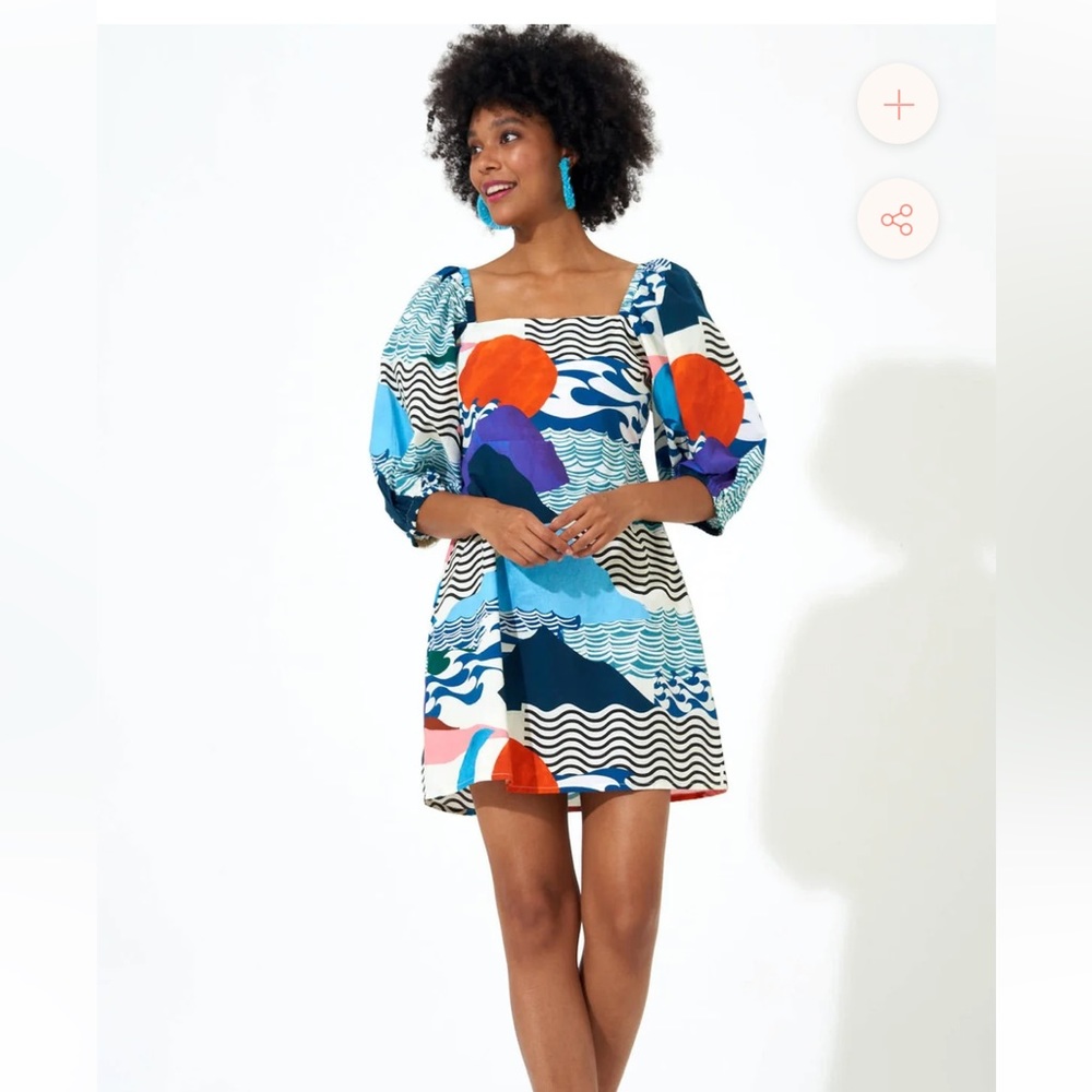 Oliphant Tie back mini Pacifica dress NWT Sz Small retails for $258